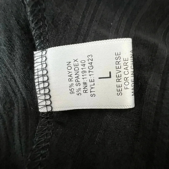 Favlux Fashion Black Mid Length Dress Size Large - Picture 7 of 9